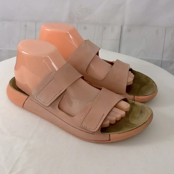 Ecco Size 40 US 9.5-10 2nd Cozmo Fluidform Slip on Pinky-Peach Sandals - Picture 2 of 10